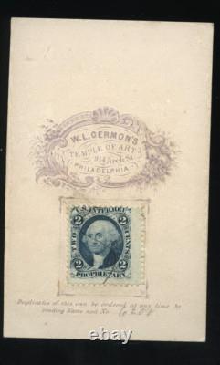 1860s GERMON CDV Philadelphia Politician Political Photo Civil War Tax Stamp