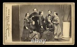 1860s Group CDV Civil War Sailors & Women Holding Ring & Wand Rare Photo 1800s