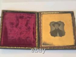 1860s Hardcased AMBROTYPE of Civil War Soldier