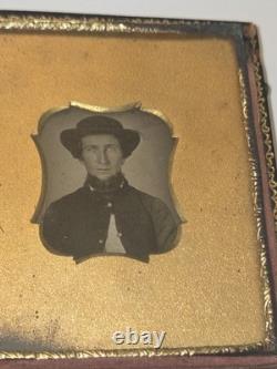 1860s Hardcased AMBROTYPE of Civil War Soldier