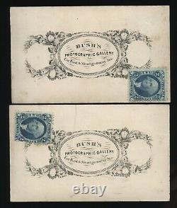 1860s Masonic CDV Photos San Francisco Freemasons with Civil War Tax Stamp Rare