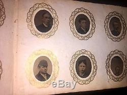 1860s Miniature Album 77 Tintype Photo Civil War Soldier & Widow & Doctor & ID's