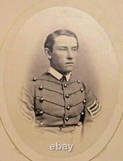 1860s Original Civil War Era Cabinet Photo Captain A Macomb Miller 3 7/8x5 1/16