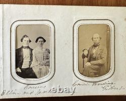 1860s Photo Album Civil War Soldier Andersonville POW Mourning ID'd Quaker Fam