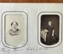 1860s Photo Album Civil War Soldier Andersonville POW Mourning ID'd Quaker Fam