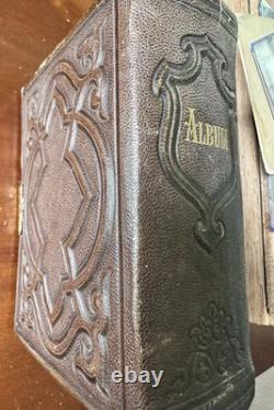 1860s Photo Album With Civil War Soldier Generals Lincoln Minnesota CDV Tintypes