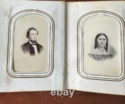 1860s Photo Album With Civil War Soldier Generals Lincoln Minnesota CDV Tintypes