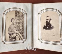 1860s Photo Album With Civil War Soldier Generals Lincoln Minnesota CDV Tintypes