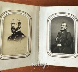 1860s Photo Album With Civil War Soldier Generals Lincoln Minnesota CDV Tintypes