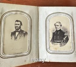 1860s Photo Album With Civil War Soldier Generals Lincoln Minnesota CDV Tintypes