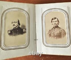 1860s Photo Album With Civil War Soldier Generals Lincoln Minnesota CDV Tintypes
