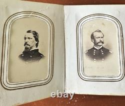 1860s Photo Album With Civil War Soldier Generals Lincoln Minnesota CDV Tintypes