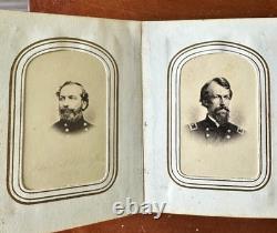 1860s Photo Album With Civil War Soldier Generals Lincoln Minnesota CDV Tintypes