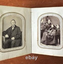 1860s Photo Album With Civil War Soldier Generals Lincoln Minnesota CDV Tintypes