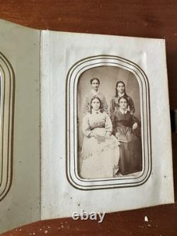 1860s Photo Album With Civil War Soldier Generals Lincoln Minnesota CDV Tintypes