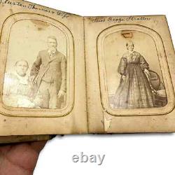 1860s Photo Album w' Civil War Soldier Tax Stamps ID'd People CDVs