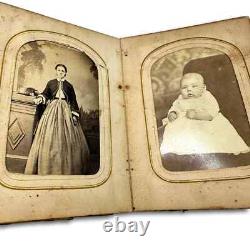 1860s Photo Album w' Civil War Soldier Tax Stamps ID'd People CDVs