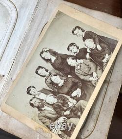 1860s Photo Album w' Civil War Soldier Tax Stamps ID'd People CDVs