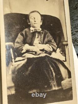 1860s Post Mortem Photo with Genealogy Info, Civil War Tax Stamp CDV