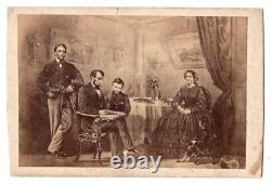 1860s RARE FULL Horizontal CDV ABRAHAM LINCOLN AND FAMILY Civil War Era Antique