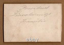 1860s RARE Horizontal CDV ABRAHAM LINCOLN AND FAMILY Civil War Era Antique