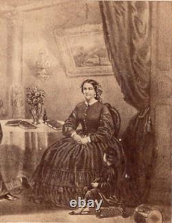 1860s RARE Horizontal CDV ABRAHAM LINCOLN AND FAMILY Civil War Era Antique