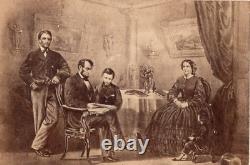 1860s RARE Horizontal CDV ABRAHAM LINCOLN AND FAMILY Civil War Era Antique