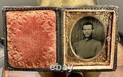 1860s Tintype Photo Civil War Soldier Confederate