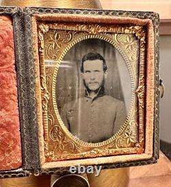 1860s Tintype Photo Civil War Soldier Confederate