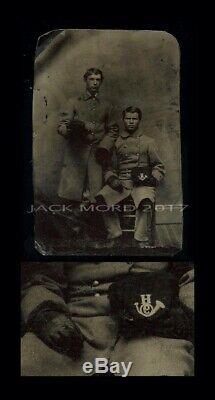 1860s Tintype Photo of Two Civil War Soldiers 9th Infantry