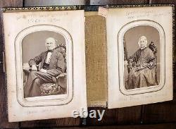 1860s Washington PA Photo Album w CDVs & Tintypes Some ID's Civil War Tax Stamps