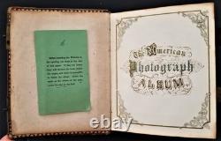1860s antique PHOTO ALBUM salem ma CIVIL WAR SOLDIERS and FAMILY tin type cdv A+