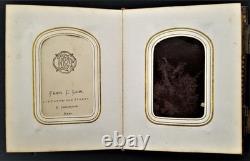 1860s antique PHOTO ALBUM salem ma CIVIL WAR SOLDIERS and FAMILY tin type cdv A+