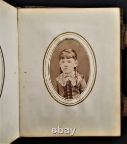 1860s antique PHOTO ALBUM salem ma CIVIL WAR SOLDIERS and FAMILY tin type cdv A+