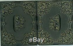 1861-65 CIVIL War Officer Union Tintype 1/4 Plate Gutta Percha, Rifle Bayonet
