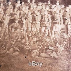 1861 CIVIL WAR Confederate Soldiers Group Photograph Original Antique Framed