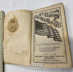 1861 Civil War 1st Ed Soldier's Hymn Book withART, NAME & PHOTO! Identified NY ME