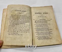 1861 Civil War 1st Ed Soldier's Hymn Book withART, NAME & PHOTO! Identified NY ME