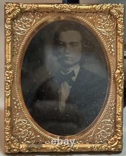 1862 1869 Civil War Era Ambrotype Tin Type Photo Of Confederate Soldier & Wife