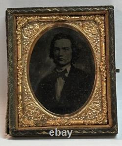 1862 1869 Civil War Era Ambrotype Tin Type Photo Of Confederate Soldier & Wife