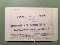 1862 Brady CDV Civil War Photo General McClellan Headquarters No. 368