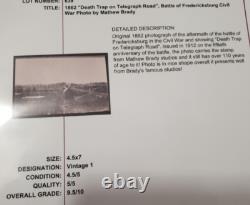 1862 Death Trap on Telegraph Road-Battle of Fredericksburg Civil War Brady Photo