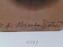 1863 Civil War Major Alexander Gates Autographed Trimmed Cabinet Card RRP 485