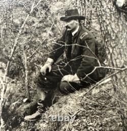 1863 General Grant On Lookout Mountain With Officers CIVIL War Photo Fp415