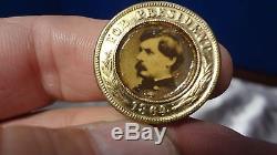 1864 CIVIL War Solider Photo Pin Campaign Button Pinback For President