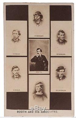 1865 CIVIL War CDV Photograph Of John Wilkes Booth & Co-conspiritors Photo