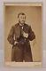 1865 Civil War Cdv Photo Of Ulysses S Grant With Abraham Lincoln Mourning Ribbon