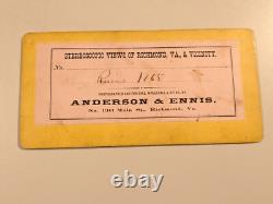 1865 Civil War Ruins Richmond Virginia Anderson & Ennis Stereoview Photo