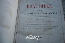 1865 Leffingwell Family Bible, Civil War photographs CDV Color Engravings