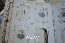 1865 Leffingwell Family Bible, Civil War photographs CDV Color Engravings